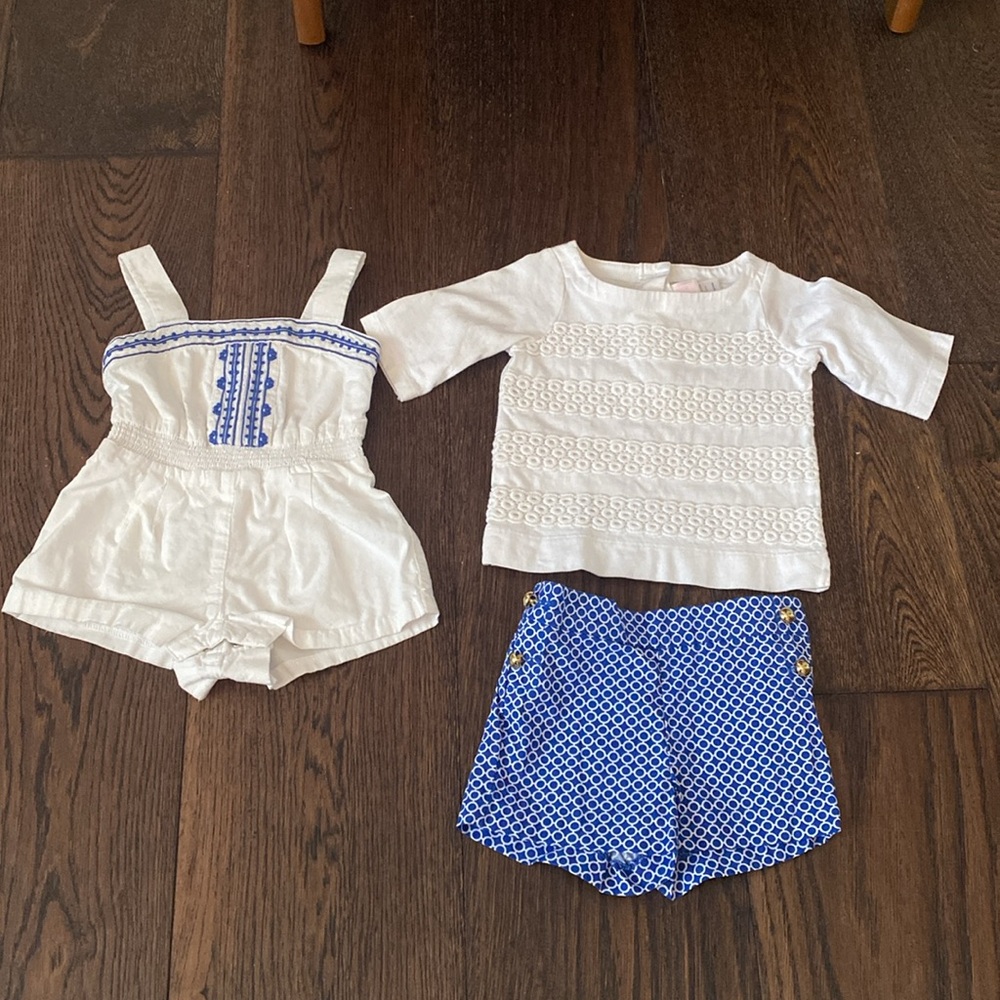 EUC - Janie & Jack Romper and Shorts - Sz 3-6
